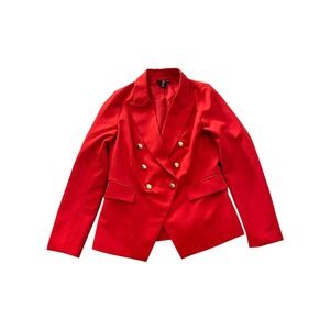Sincerely Jules‎ Red Double Breasted Blazer Gold Button Blazer Medium
